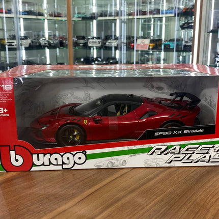 Bburago Ferrari SF90 XX Stradale 1/18 Dark Red Diecast Model Car - showroom-quality model replica