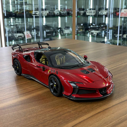 Bburago Ferrari SF90 XX Stradale 1/18 Dark Red Diecast Model Car - detailed collector display model