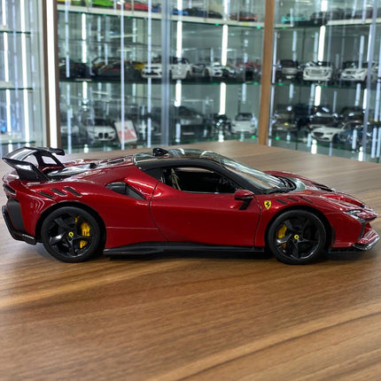 Bburago Ferrari SF90 XX Stradale 1/18 Dark Red Diecast Model Car - collectible scale model car