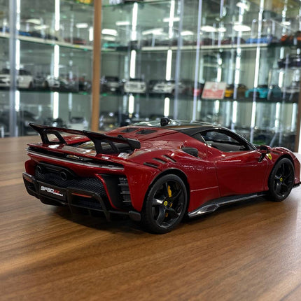Bburago Ferrari SF90 XX Stradale 1/18 Dark Red Diecast Model Car - fine detailed model replica