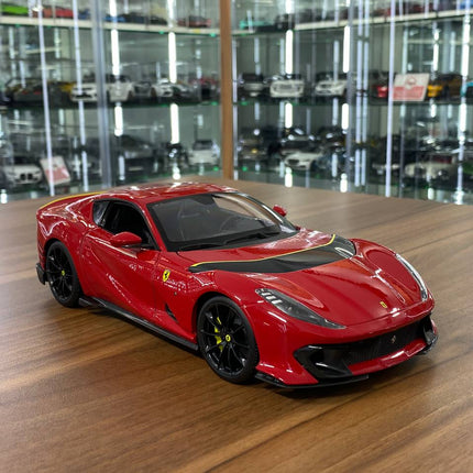 Bburago Ferrari Ferrari 812 Competizione 1/18 Diecast Model Car Red - detailed collector display model