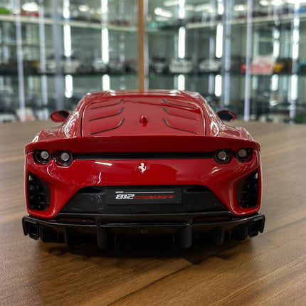 Bburago Ferrari Ferrari 812 Competizione 1/18 Diecast Model Car Red - premium collector scale model