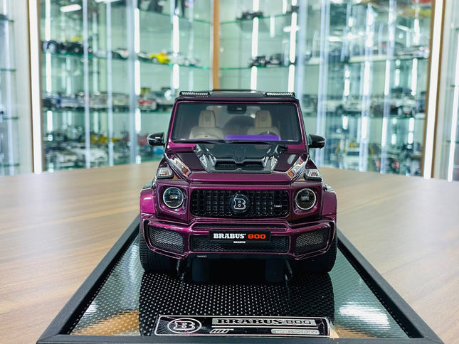 MotorHelix 1:18 Resin Mercedes-Benz Brabus G800 G-Class W463 2019 Purple - studio product photo of the scale model