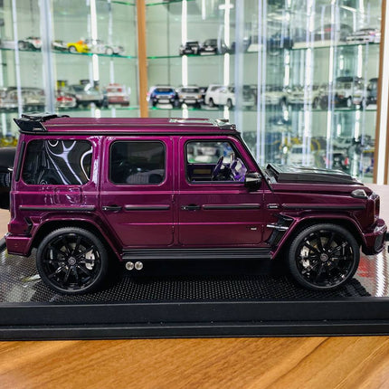 MotorHelix 1:18 Resin Mercedes-Benz Brabus G800 G-Class W463 2019 Purple - collectible scale model car