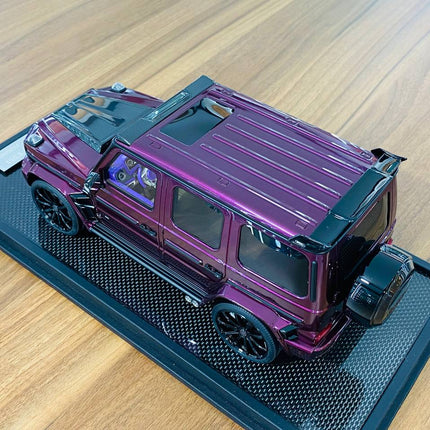 MotorHelix 1:18 Resin Mercedes-Benz Brabus G800 G-Class W463 2019 Purple - scale model for display