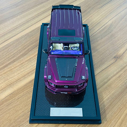 MotorHelix 1:18 Resin Mercedes-Benz Brabus G800 G-Class W463 2019 Purple - detailed die-cast style model