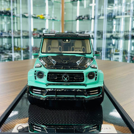 Timothy & Pierre 1/18 Mercedes-Benz G63 MANSORY Tiffany Blue Model Car - collector edition scale model