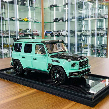 Timothy & Pierre 1/18 Mercedes-Benz G63 MANSORY Tiffany Blue Model Car - detailed collector display model
