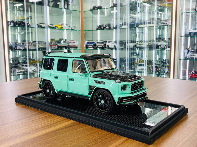 Timothy & Pierre 1/18 Mercedes-Benz G63 MANSORY Tiffany Blue Model Car - detailed collector display model