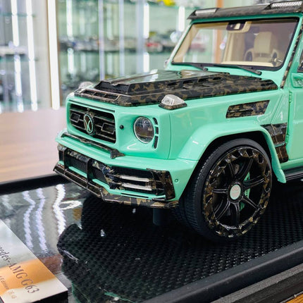 Timothy & Pierre 1/18 Mercedes-Benz G63 MANSORY Tiffany Blue Model Car - collectible scale model car
