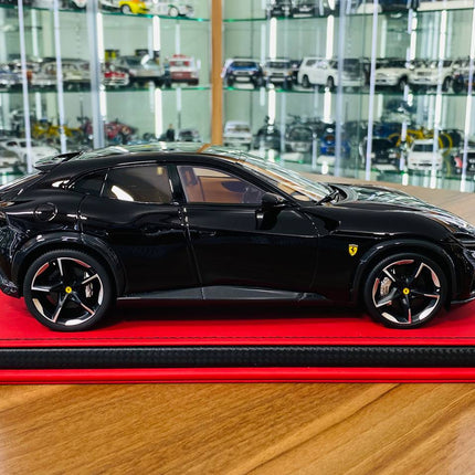 MR Collection 1/18 Ferrari Purosangue Nero Limited Edition Diecast Model - studio product photo of the scale model