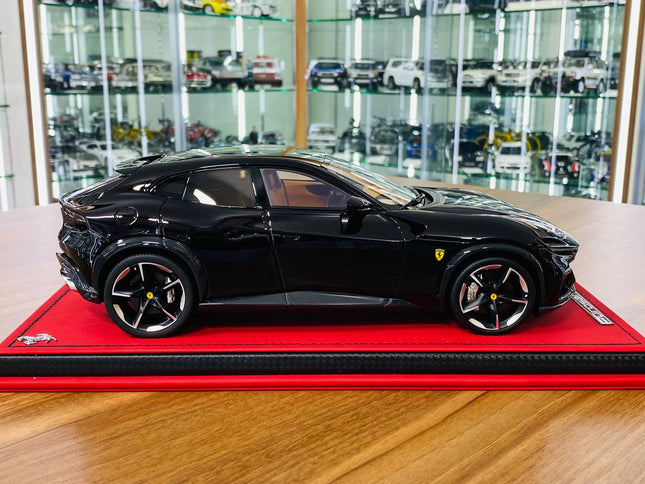 MR Collection 1/18 Ferrari Purosangue Nero Limited Edition Diecast Model - studio product photo of the scale model