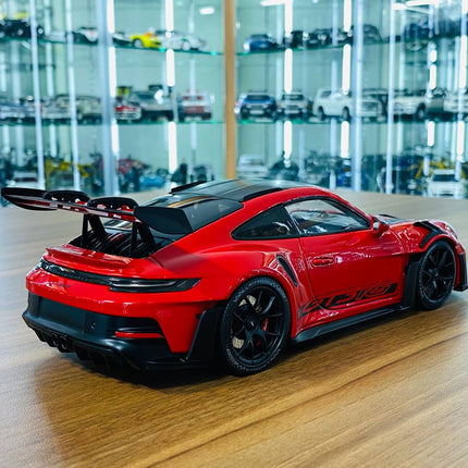 Minichamps Porsche 911 (992) GT3 RS Weissach Package 2022 1/18 Diecast Model Red - premium collector scale model