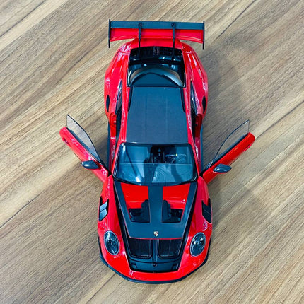 Minichamps Porsche 911 (992) GT3 RS Weissach Package 2022 1/18 Diecast Model Red - detailed die-cast style model