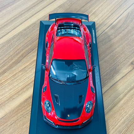 Minichamps 1/18 Porsche 911 (991.2) GT2 RS 2018 Red Diecast Model - showroom-quality model replica