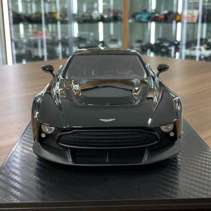 GT Spirit Aston Martin Victor 2021 1/18 Resin Model Dark Green Limited Edition - studio product photo of the scale model