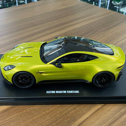 GT Spirit 1:18 Aston Martin Vantage 2024 Yellow Resin Model - scale model for display
