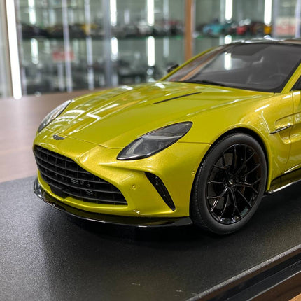 GT Spirit 1:18 Aston Martin Vantage 2024 Yellow Resin Model - detailed die-cast style model