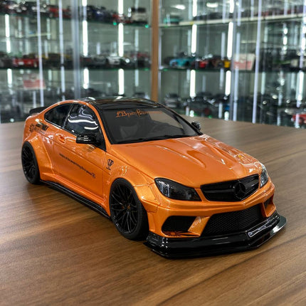 GT Spirit 1:18 Mercedes-Benz AMG C63 Coupe W204 LB Works Resin Model Orange - detailed collector display model