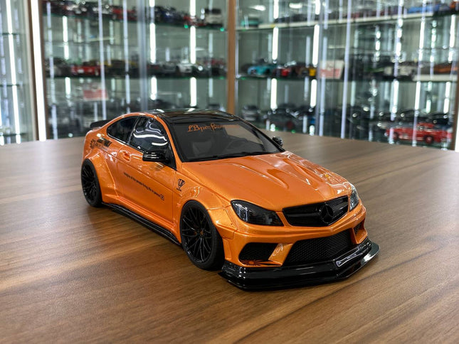 GT Spirit 1:18 Mercedes-Benz AMG C63 Coupe W204 LB Works Resin Model Orange - detailed collector display model
