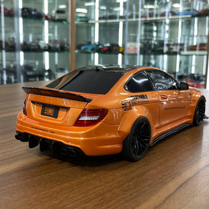 GT Spirit 1:18 Mercedes-Benz AMG C63 Coupe W204 LB Works Resin Model Orange - fine detailed model replica