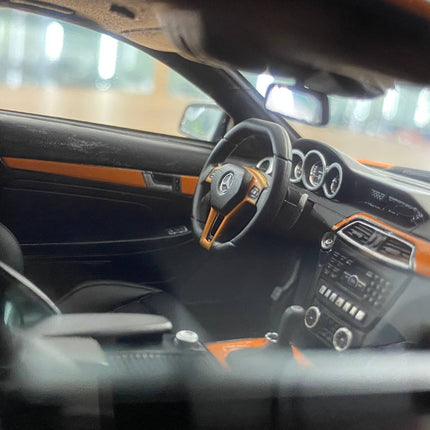 GT Spirit 1:18 Mercedes-Benz AMG C63 Coupe W204 LB Works Resin Model Orange - scale model collectible piece
