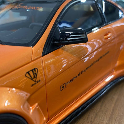 GT Spirit 1:18 Mercedes-Benz AMG C63 Coupe W204 LB Works Resin Model Orange - collector edition scale model