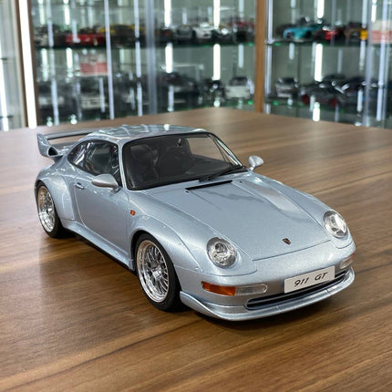 GT Spirit Porsche 911 (993) GT 1995 1/18 Silver Resin Model Limited 504 Pcs - detailed collector display model