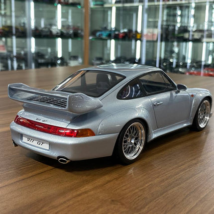 GT Spirit Porsche 911 (993) GT 1995 1/18 Silver Resin Model Limited 504 Pcs - fine detailed model replica