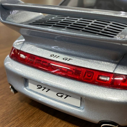 GT Spirit Porsche 911 (993) GT 1995 1/18 Silver Resin Model Limited 504 Pcs - detailed die-cast style model