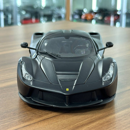Bburago Signature 1/18 Ferrari LaFerrari Matt Black Diecast Model Car - collectible scale model car