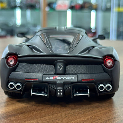 Bburago Signature 1/18 Ferrari LaFerrari Matt Black Diecast Model Car - detailed die-cast style model