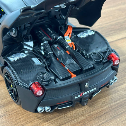 Bburago Signature 1/18 Ferrari LaFerrari Matt Black Diecast Model Car - collector edition scale model