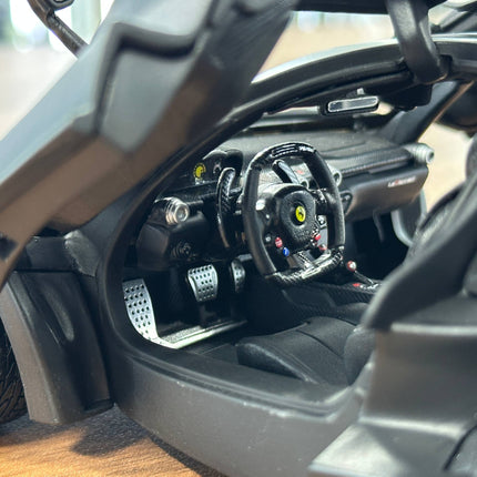 Bburago Signature 1/18 Ferrari LaFerrari Matt Black Diecast Model Car - showroom-quality model replica