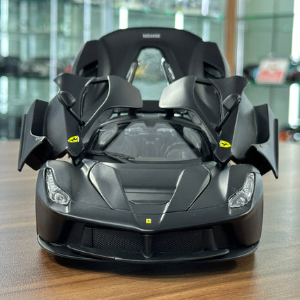 Bburago Signature 1/18 Ferrari LaFerrari Matt Black Diecast Model Car - premium collector scale model