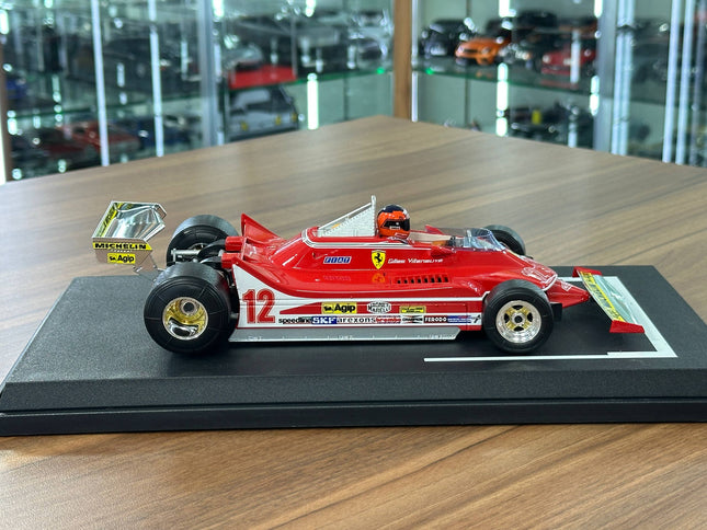 Bburago Ferrari 312T4 1979 1/18 Diecast Model Car Red - studio product photo of the scale model