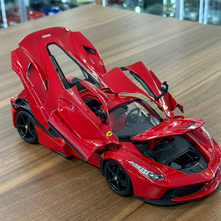 Bburago Ferrari La Ferrari 1/18 Diecast Model Car Red - studio product photo of the scale model