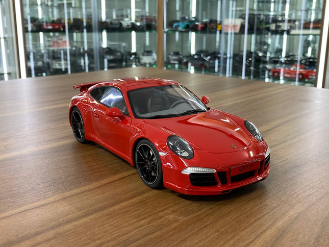 GT Spirit Porsche 911 (991) Carrera S 1:18 Red Resin Model Car - detailed collector display model