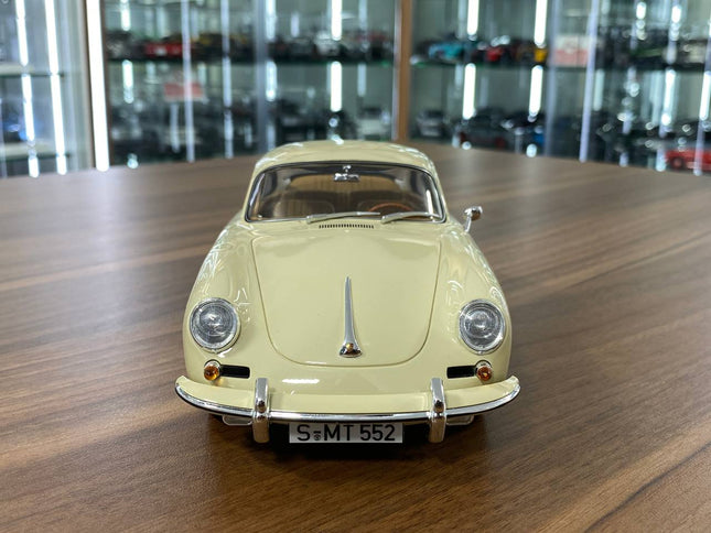 GT Spirit 1/18 Porsche 356B 2000 GS Carrera 2 1962 Beige Resin Model - studio product photo of the scale model