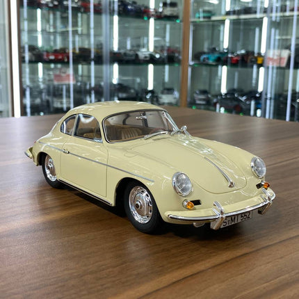 GT Spirit 1/18 Porsche 356B 2000 GS Carrera 2 1962 Beige Resin Model - detailed collector display model