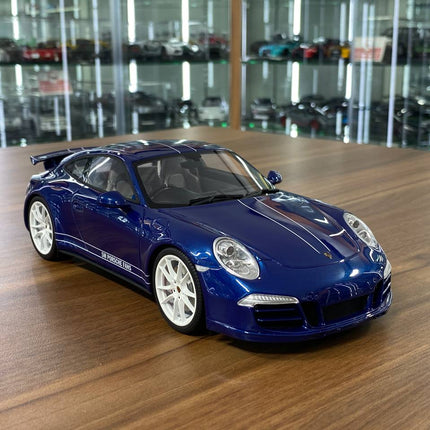 GT Spirit 1/18 Resin Porsche 911 Carrera 4S 5M FANS Blue - detailed collector display model