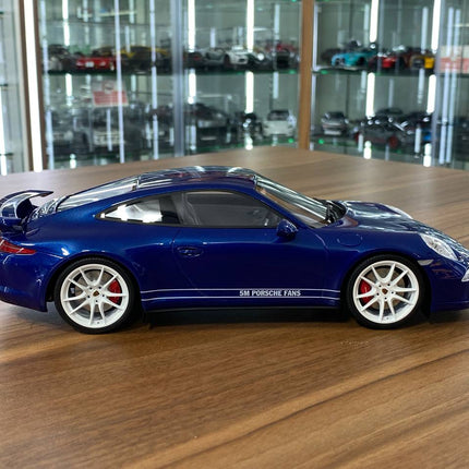 GT Spirit 1/18 Resin Porsche 911 Carrera 4S 5M FANS Blue - collectible scale model car