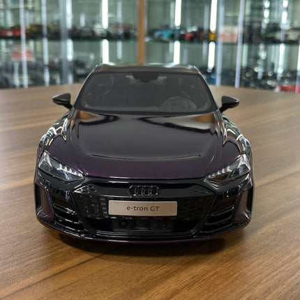 GT Spirit 1/18 Audi RS E-Tron GT Dark Purple Resin Limited 999 - studio product photo of the scale model
