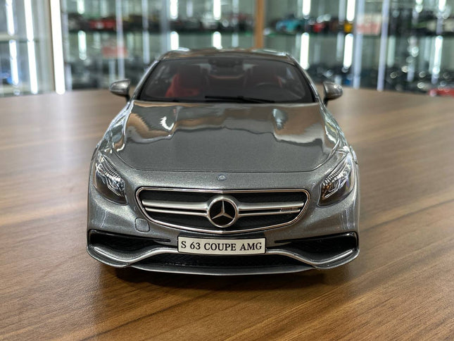 GT Spirit Mercedes Benz S 63 AMG 1/18 Resin Diecast Model Grey Limited 1000 pcs - studio product photo of the scale model