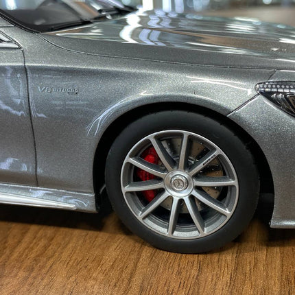 GT Spirit Mercedes Benz S 63 AMG 1/18 Resin Diecast Model Grey Limited 1000 pcs - detailed die-cast style model