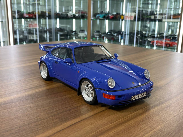 GT Spirit Porsche 911 (964) Carrera RS 3.8 1992 Blue 1/18 Resin Model - detailed collector display model