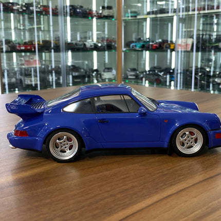 GT Spirit Porsche 911 (964) Carrera RS 3.8 1992 Blue 1/18 Resin Model - collectible scale model car