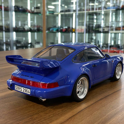 GT Spirit Porsche 911 (964) Carrera RS 3.8 1992 Blue 1/18 Resin Model - fine detailed model replica