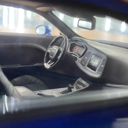 GT Spirit 1/18 Dodge Challenger SRT Super Stock 2021 Blue/Red Stripes Resin Model - showroom-quality model replica