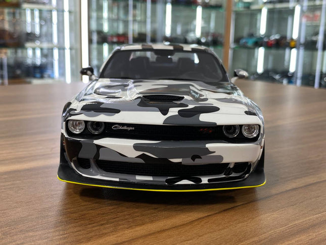 GT Spirit Dodge Challenger R/T Scat Pack Widebody 2019 1:18 Resin Camouflage - studio product photo of the scale model